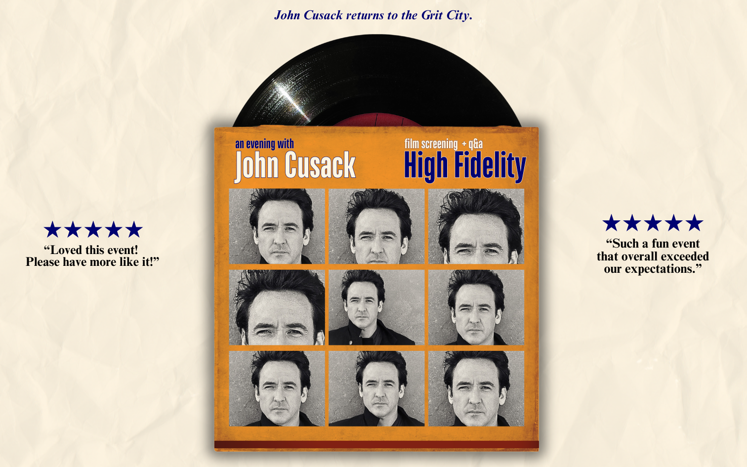 More Info for An Evening with John Cusack & Screening of "High Fidelity"